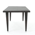 Dominica 33*75 Rect Table Pvc Brown Multi Iron