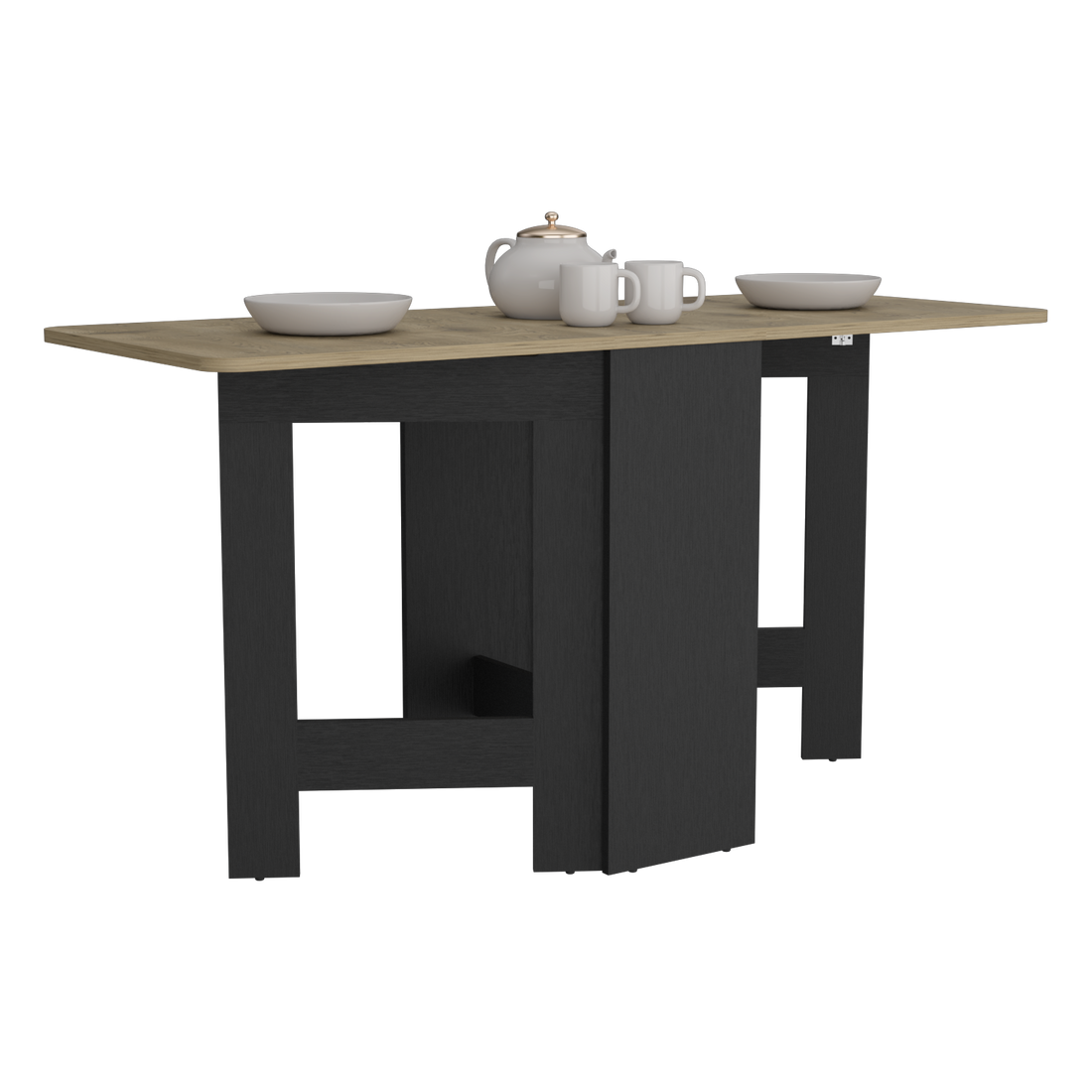 Gateleg Folding Table Space Saving With Compact Design Multicolor Folding Desk Top Dining Room Freestanding Rectangular Desk Rectangular Particle Board Engineered Wood