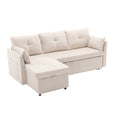 United Modular Sectional Sofa L Shaped Modular Couch With Reversible Chaise Modular Sofa Sectional Couch With Storage Seats Beige Chenille 3 Seat