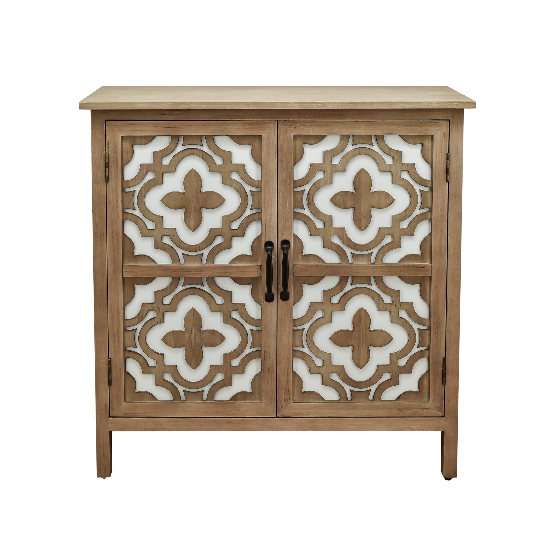 Hand Carved 2 Doors Accent Cabinet Traditional Craftsman And Functionality Combined Antique Brown Solid Wood Mdf