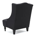 Toddman Hi Back Club Chair Charcoal Fabric