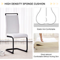 Table And Chair Set, Modern Dining Table, Black Tabletop And Black Mdf Leg Table, Soft And Comfortable Dining Chair, Perfect For Dinner, Meetings, Home And Office Decor White Black Mdf
