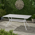 Phoenix Rectangle Table White Aluminium
