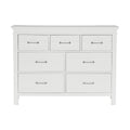 7 Drawers White Finish Dresser Transitional Style Wooden Bedroom Furniture 1Pc White Bedroom Transitional Wood