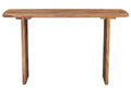 51 In. Solid Acacia Wood Console Table With Curved Edges, Modern Accent Table For Entryway, Bedroom, Livingroom, Brown Walnut Brown Brown Primary Living Space Contemporary Freestanding Acacia Rectangular Coffee & End Tables Rectangular Solid Wood