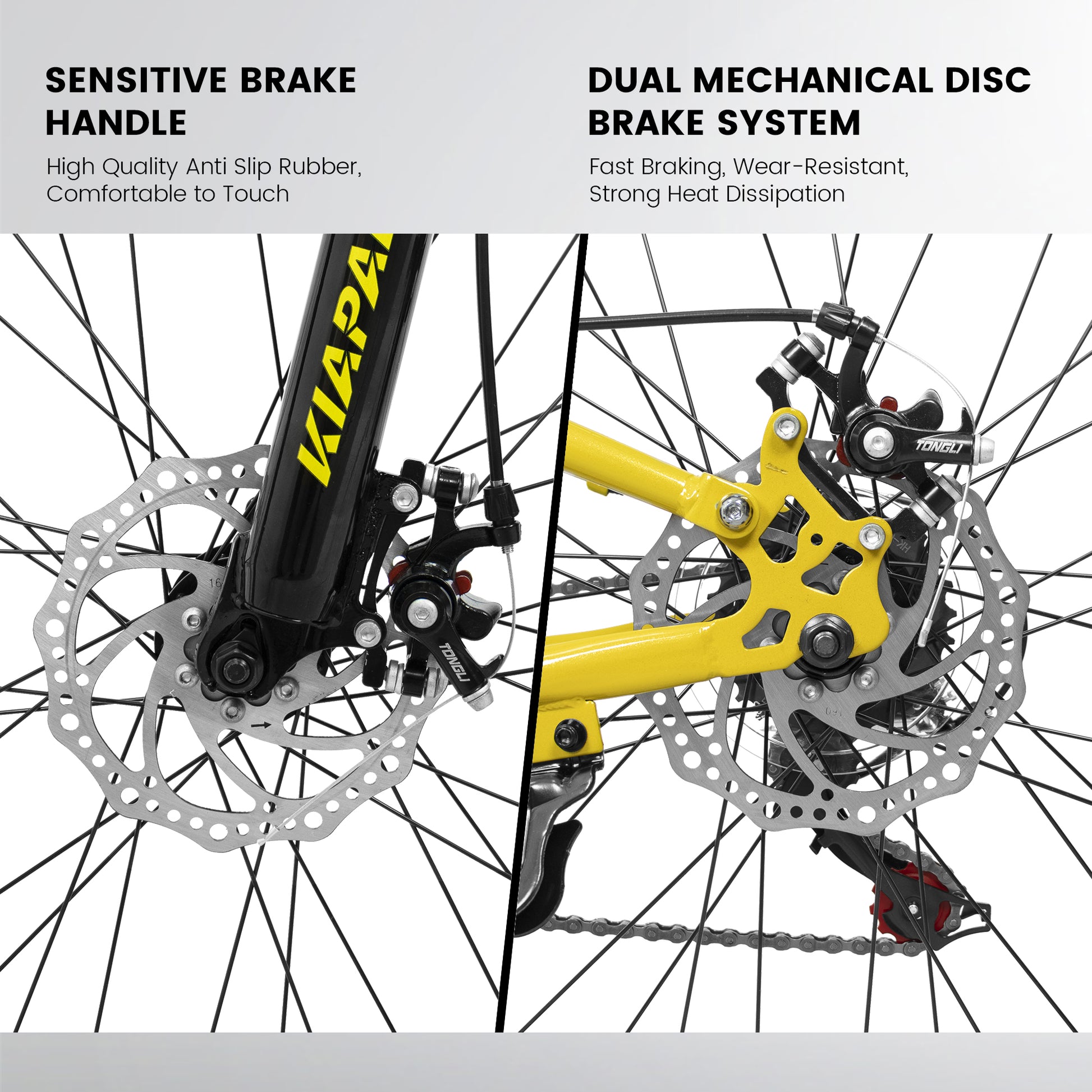 A26336 26 Inch Aluminum Frame Shock Fork Plus Shock Absorber 21 Speed Unisex Mountain Bike Black Steel