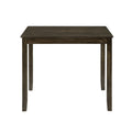 Transitional Style 5Pc Dinette Set Charcoal Brown Finish Dining Room Table And 4 Chairs Faux Leather Upholstery X Back Chairs Wood Wood Brown Mix Seats 4 Wood Dining Room 36 Inches 4 Leg Square Dining Table With Chair Wood