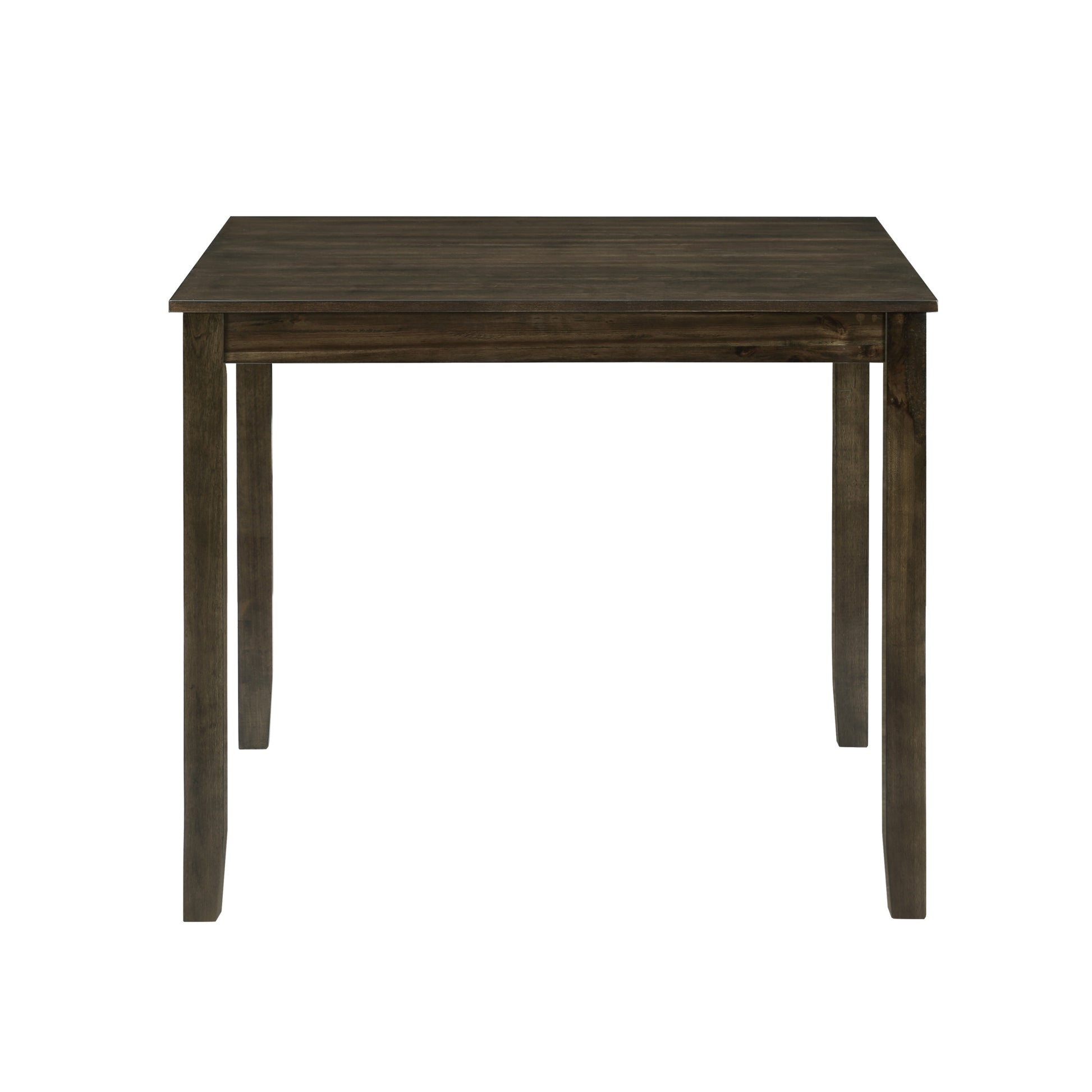 Transitional Style 5Pc Dinette Set Charcoal Brown Finish Dining Room Table And 4 Chairs Faux Leather Upholstery X Back Chairs Wood Wood Brown Mix Seats 4 Wood Dining Room 36 Inches 4 Leg Square Dining Table With Chair Wood