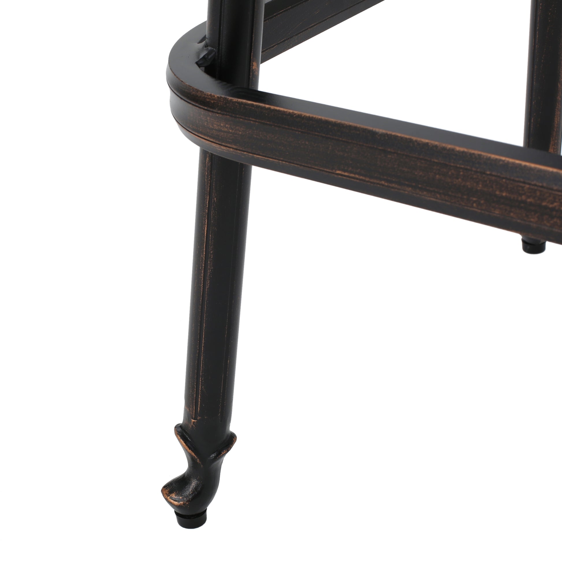 Waterbury Cast Barstool Copper Mildew Resistant Cushion Garden & Outdoor Antique,Casual,Classic Metal