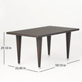 Dominica 35*59 Rect Table Pvc Brown Multi Iron