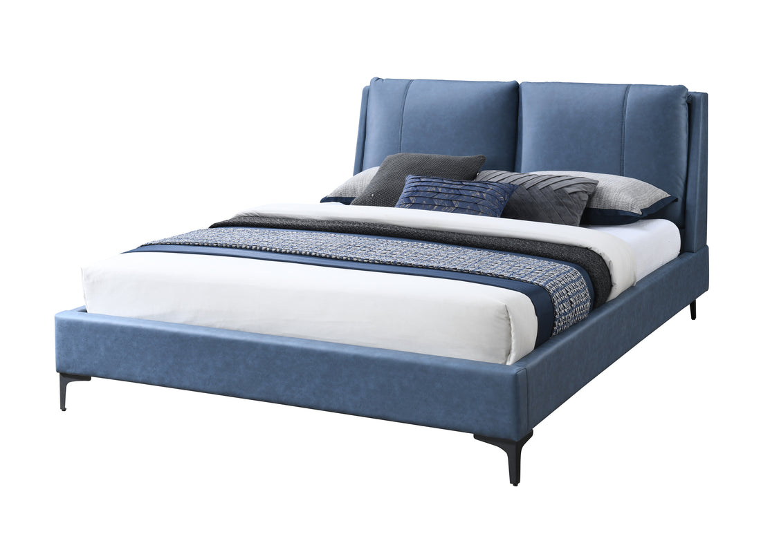 Upholstered Blue Queen Bed Blue Upholstered