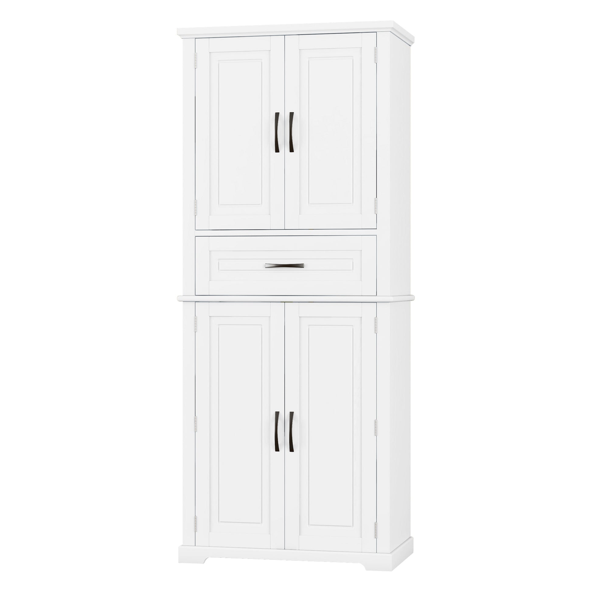 Bathroom Storage Cabinet With Multi Functional Storage Space, Drawer With Slide Rails, Adjustable Shelf, White White Mdf