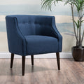 Club Chair Navy Blue Fabric