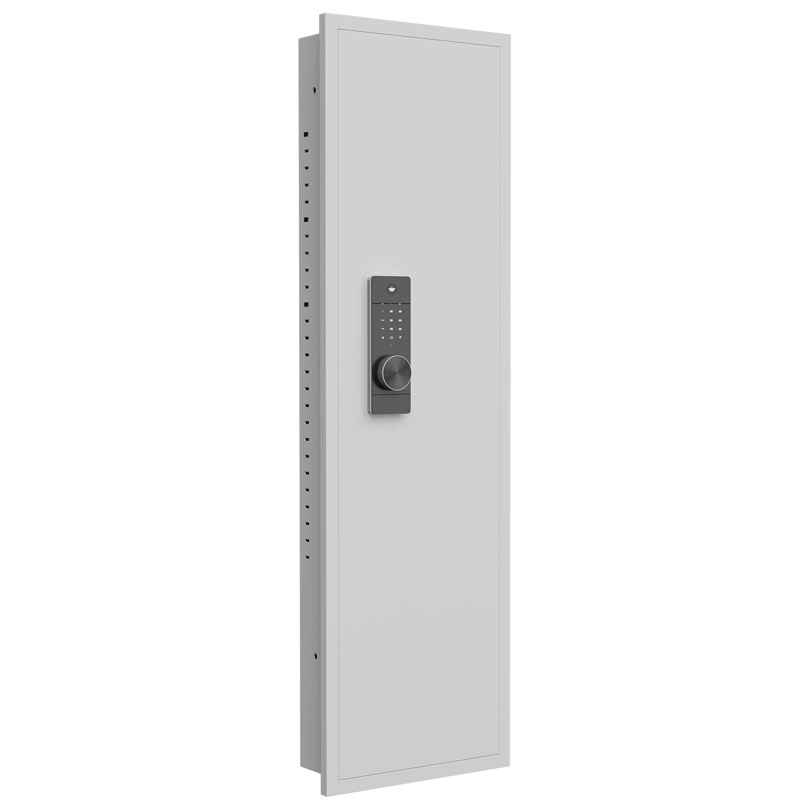 53" Passwod Touch Panel In Wall Safe,Hidden Wall Safe For Rifles With Adjustable Shelves,Assembled Storage Multifunctional Wall Safe For Firearm And Valuables White Digital White Steel