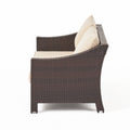 Antibes Seat & Table Brown Pe Rattan Iron Waterproof Fabric