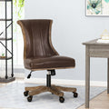 Swivel&Lift Office Chair Brown Neutral Pu