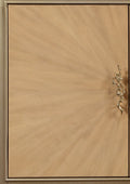 Dodie Console Cabinet, Oak Sunburst Pattern & Taupe Champaign Finish Ac02504 Oak Wood