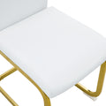 Table And Chair Set, Modern Minimalism And Luxurious White Rectangular Pattern Dining Table. Soft And Comfortable Dining Chairs For Dining Rooms, Living Rooms, Terraces And Kitchens. White Seats 6 Mdf Glass
