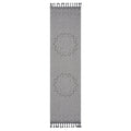 Naar Guros Collection 2X8 Gray White Medallion Indoor Outdoor Area Rug Grey White Polypropylene