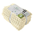Cora 6 Piece Soft Egyptian Cotton Towel Set, Classic Textured Design, Cream Cream Cotton