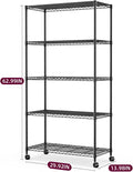 Heavy Duty 5 Shelf Storage Shelving Unit, 1250Lbs Loading Capacity, 29.92