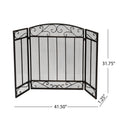 Fire Screen Black Gold Iron