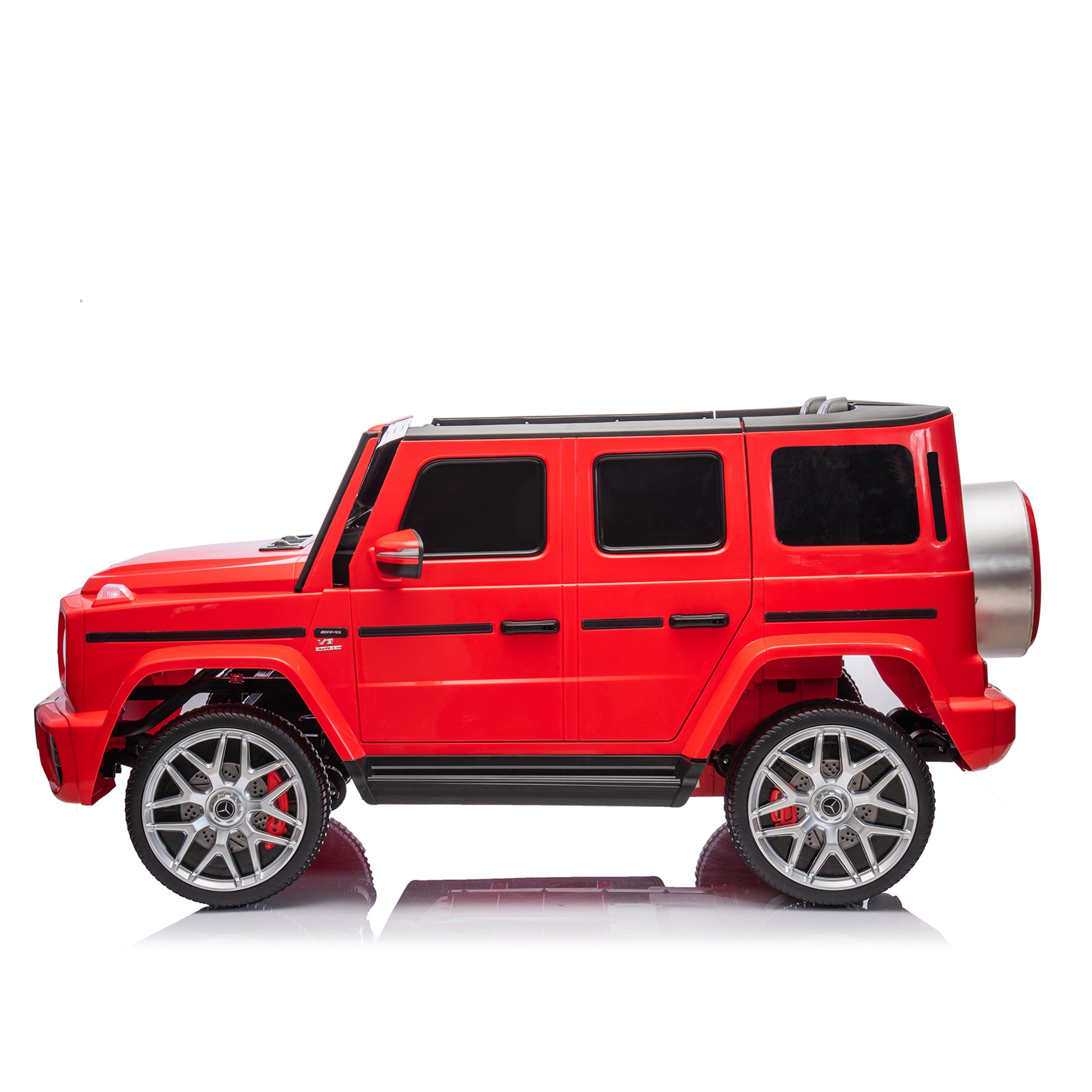 24V 2 Seater Kids Ride On Car Licensed Mercedes Benz G63 Powerful 4Wd For Kids Ages 3 8, With 7Ah Big Battery, Remote Control, Soft Braking, 4 Wheel Suspension, Led Headlight & Music,Red Red Polyethylene