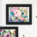 Abstract Florals To Wish You Good Luck, Success, Longevity Should Keep You Smiling Framed Wall Art For Living Room, Wall Art Print For Home Decor, Bedroom Wall Art By Jennifer Holden Multicolor Wood Paper