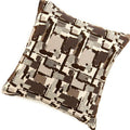 Concrit Contemporary Pillow, Small Set Of 2, Brown Multicolor Polyester