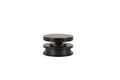 Roller Set With Wall Brackets And Anti Jump Knobs Only, 24D01P08 Mbx Matte Black Stainless Steel
