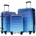 Hardshell Luggage Sets 3 Piece Gradient Color Expandable Suitcase With Spinner Wheels And Tsa Lock Lightweight 20