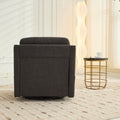 Dark Grey 360 Degree Swivel Rotating Accent Chair With Usb And Magazine Book For Living Room And Hotel Bed Room,Upholstered Accent Chair With Cooper Nail Dark Grey White Primary Living Space American Design,Classic,Modern Pine Foam Wood Fabric