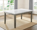 Emily 7 Piece Dining Set Dark Gray Dark Gray Marble