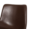 Lift And Swivel Office Chair Dark Brown Pu