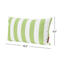 Coronado Stripe Rectangular Pillow Green Fabric