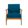 Perla Club Chairs Set Of 2, Blue Blue Acacia Wood