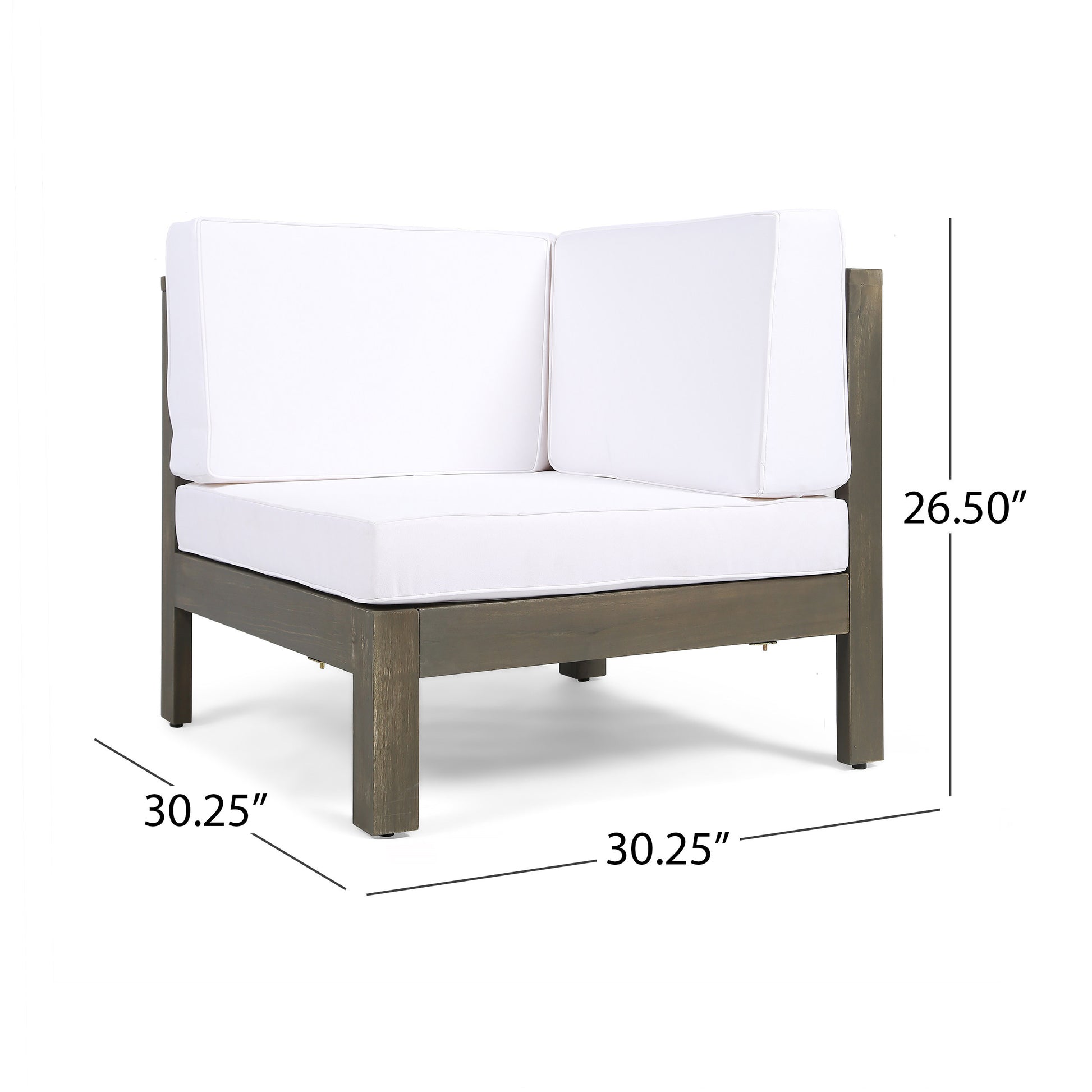 Oana 2 Pieceseat Set, White White Acacia Wood