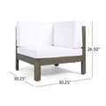 Oana R Arm Chair White Acacia Wood