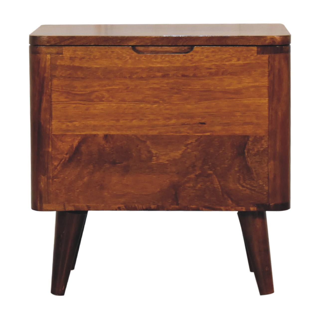 Solid Wood Chestnut Lid Up Storage Stool Brown Brown Bedroom Rectangular Contemporary Storage Mango Flip Top Solid Wood