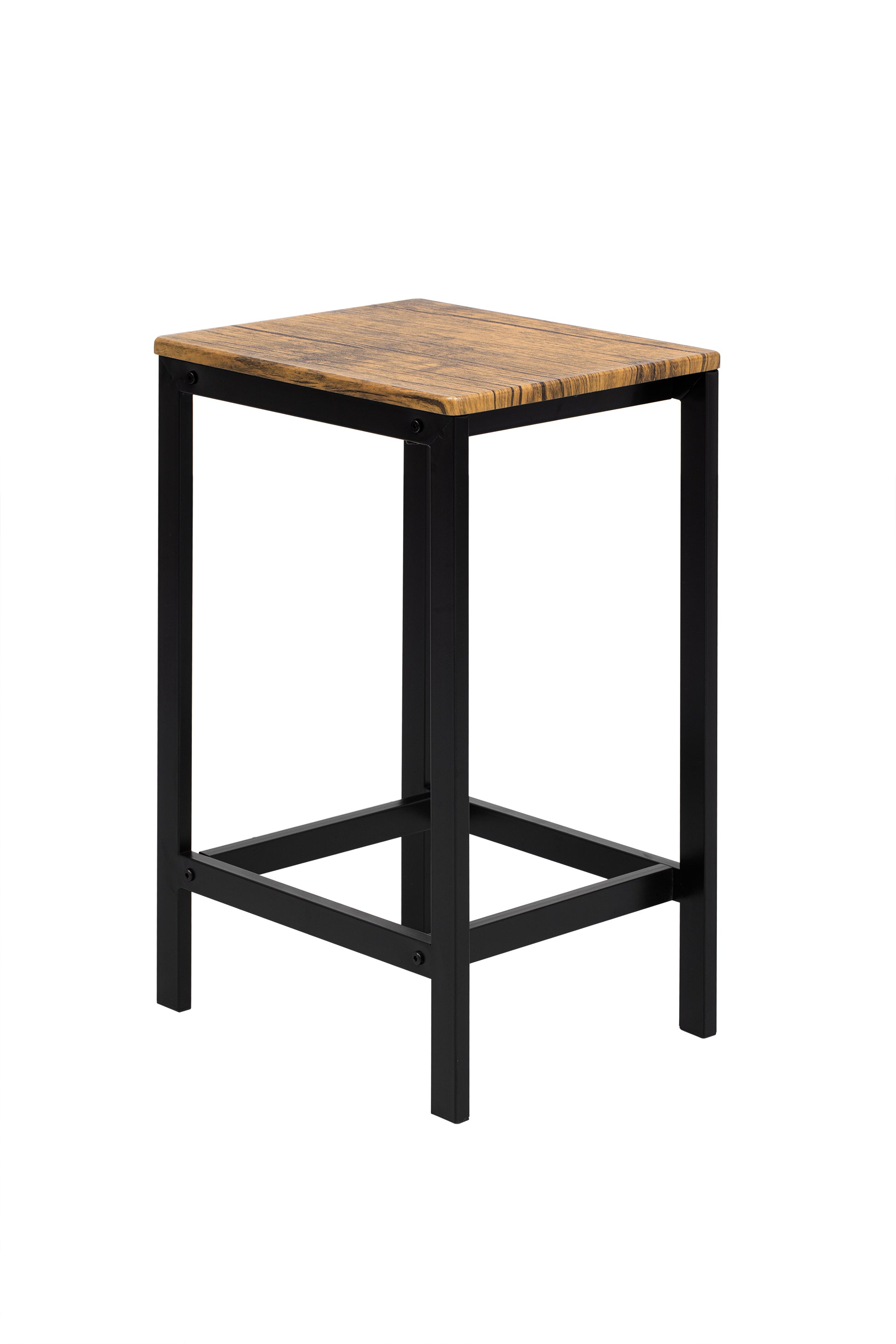 5 Piece Compact Bar Table Set With Table And Stools Modern Industrial Design, Space Saving Furniture For Dining Room And Breakfast Nook Brown Brown Mdf Steel