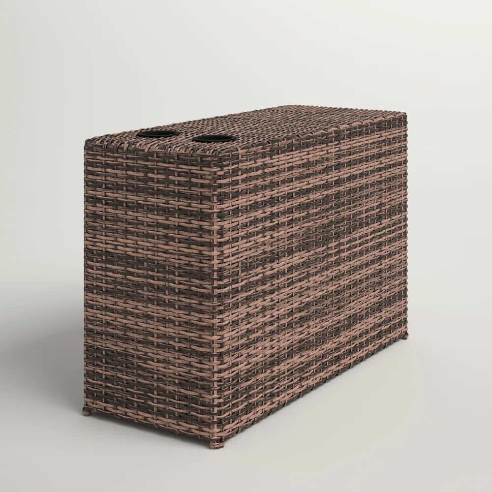 Fully Assembled Outdoor Side Table No Sectional Brown Rust Resistant Frame Stain Resistant Cushions Garden & Outdoor Modern Sofa Seating Groups Wicker Wicker