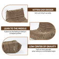 Floor Sofa Bean Bag Chair For Adults Fireside Bean Bag Lounger Memory Foam Chair For Home, Office, Apartment Or Gaming Venue Matte Brown Polyester Primary Living Space Firm Art Deco Armless Foam Polyester Blend