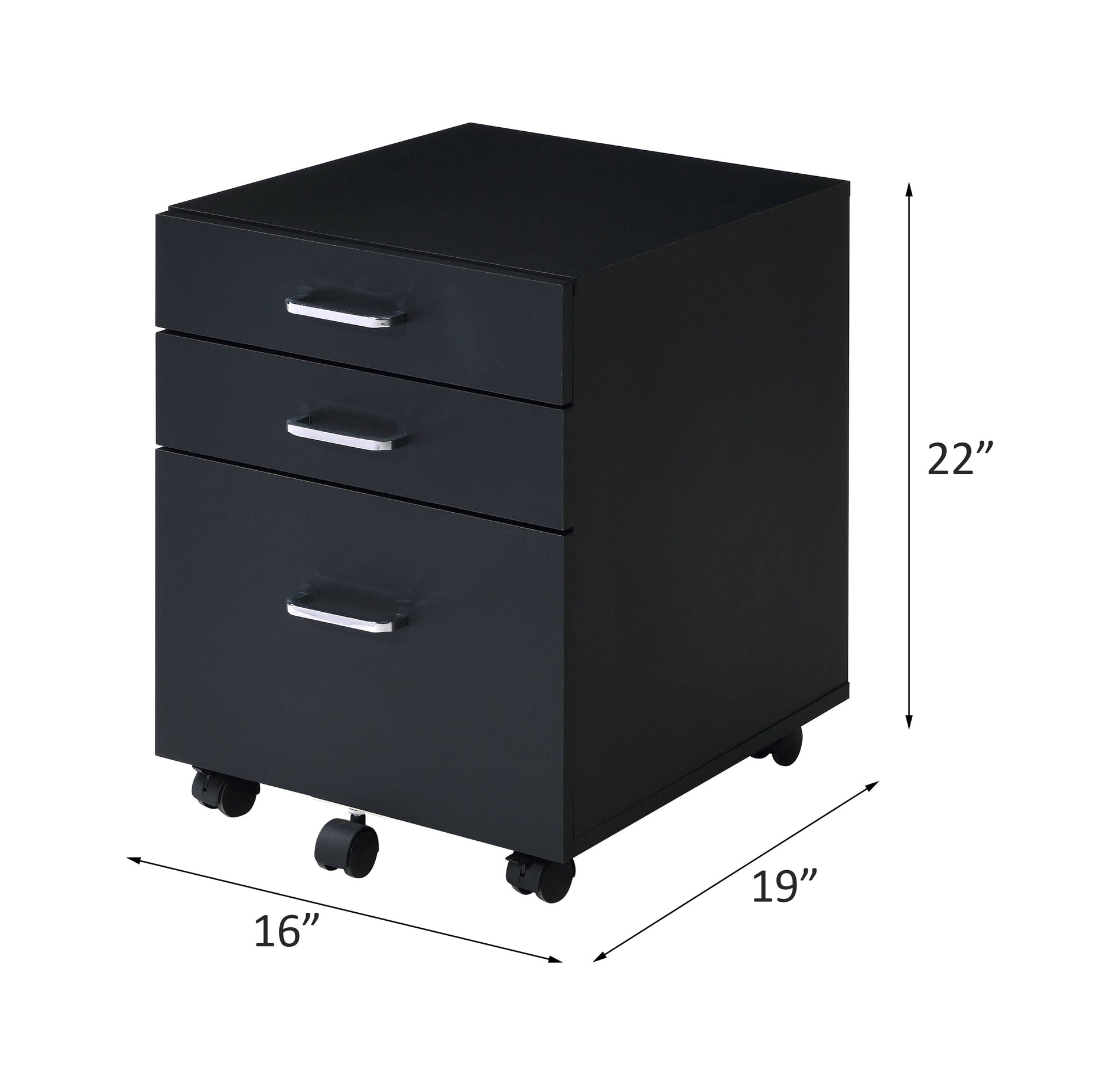 Tennos Black & Chrome Finish Cabinet Black Metal,Synthetic Wood