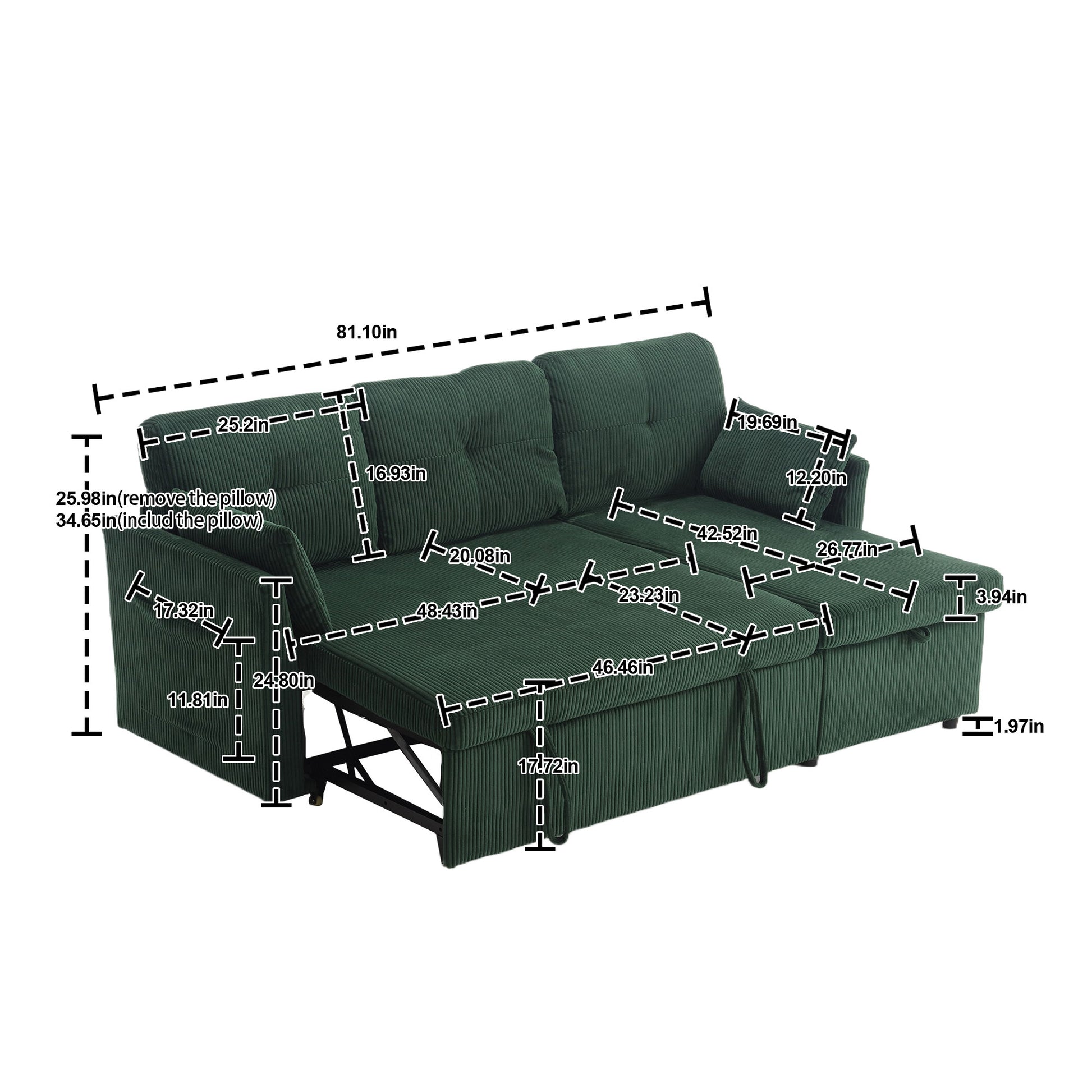 United Modular Sectional Sofa L Shaped Modular Couch With Reversible Chaise Modular Sofa Sectional Couch With Storage Seats Emerald Velvet 4 Seat