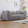 79 Inch Sofa, Comfy Sofa Couch With Deep Seats Modern Sofa 2 Seater Sofa, Couch For Living Room Apartment Lounge Grey Gray Teddy 2 Seat