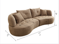 Wks7C Camel Color Combo Sofa With Detachable Pillows, Durable Fabric, Solid Wood Frame Camel Casual Fabric 4 Seat