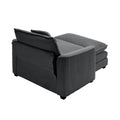 Comfortable Single Chair Deep Seat Sofa With Footstool With One Pillow, Suitable For Living Room And Bedroom, Club Multiple Occasions, Grey Corduroy Fabric Grey Corduroy 1 Seat