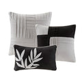 7 Piece Faux Suede Comforter Set Grey Cal King California King Grey Polyester