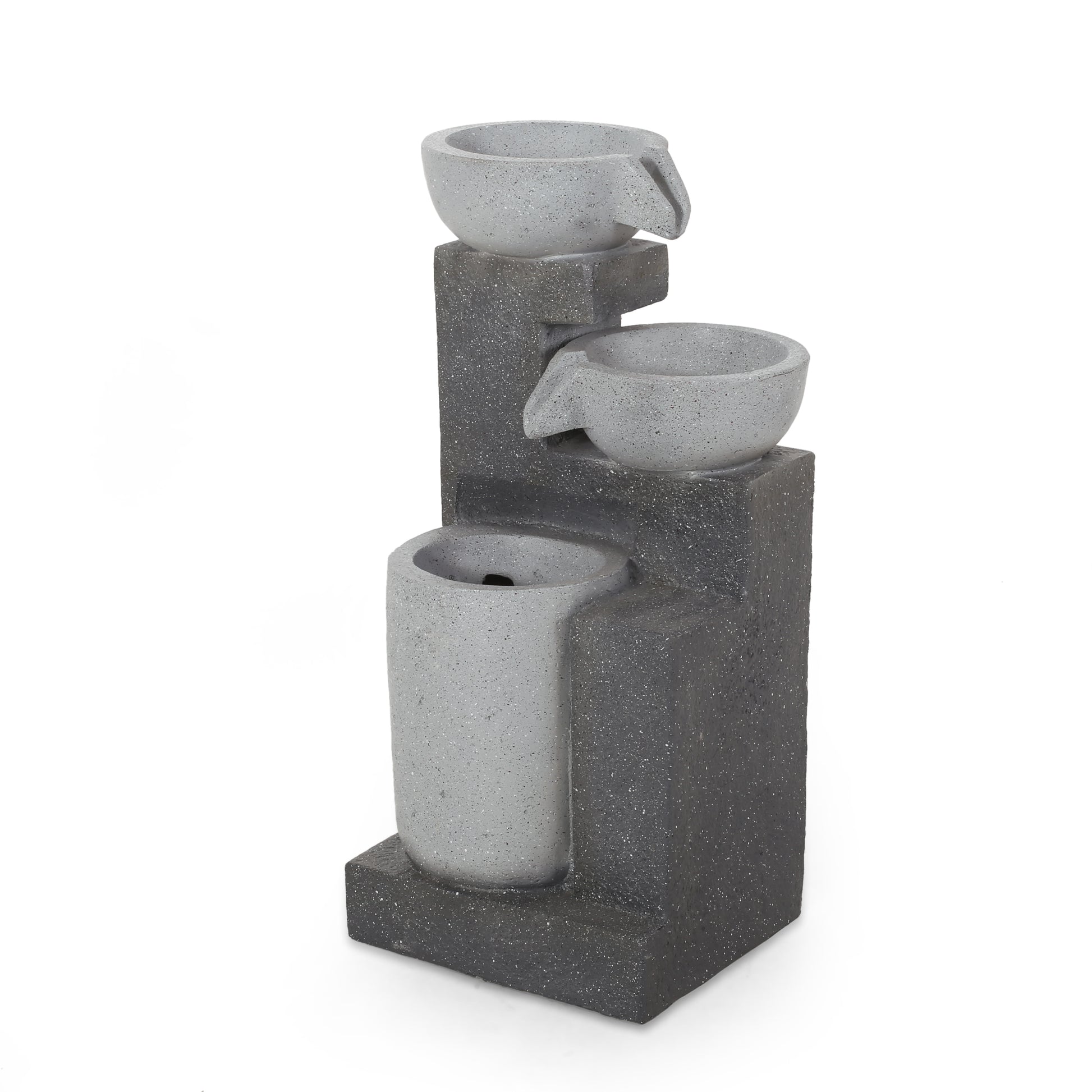 Ashford 3 Tier Fountain, Multi Gray, No Assembly Required Gray Polyresin