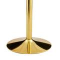 A 35 Inch Diameter Glass Top And A Modern, Minimalist Round Dining Table With Gold Metal Legs. Ideal For Dining Rooms, Living Rooms And Meeting Rooms. Model: Dt 1166 Gold Glass Metal